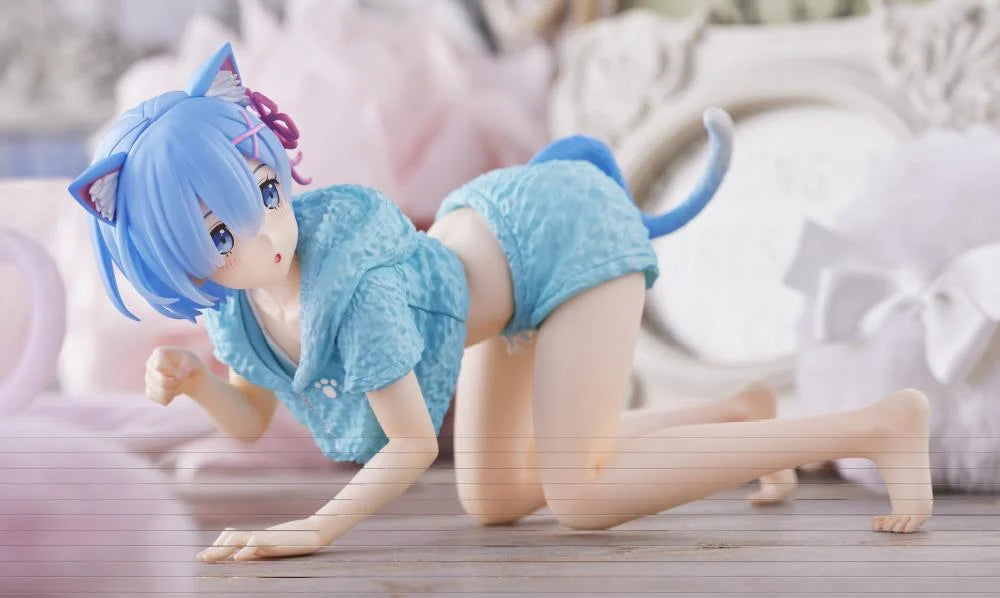 Re:Zero Figure Starting Life in Another World Desktop Cute Rem (Cat Roomwear Ver.) фигурка