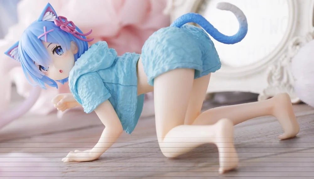 Re:Zero Figure Starting Life in Another World Desktop Cute Rem (Cat Roomwear Ver.) фигурка