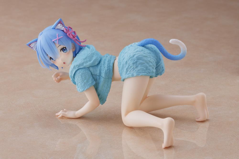 Re:Zero Figure Starting Life in Another World Desktop Cute Rem (Cat Roomwear Ver.) фигурка