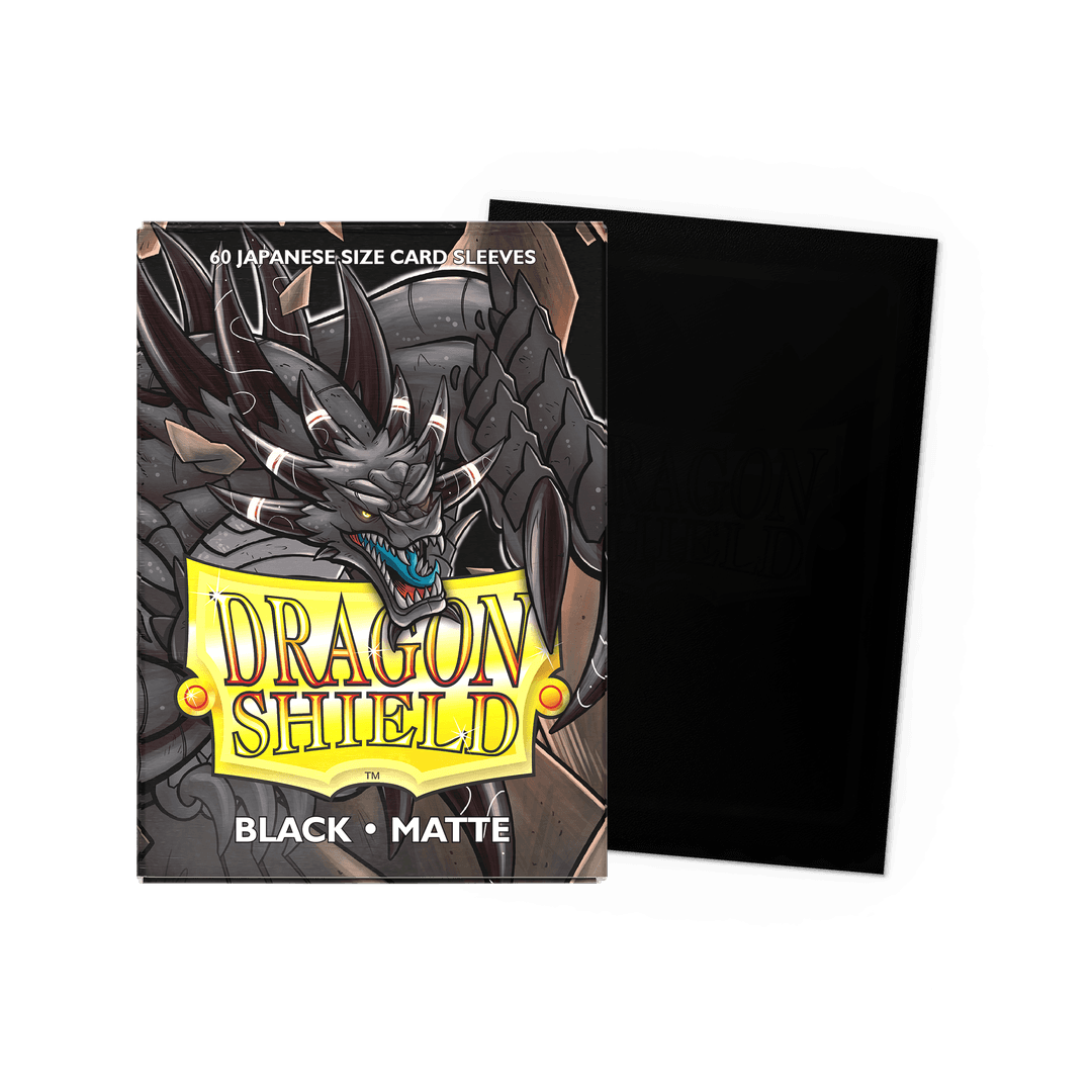 Black - 60 Matte Sleeves - Japanese Size
