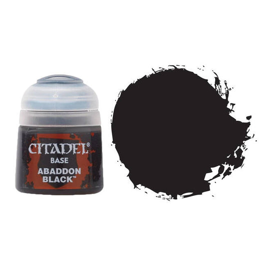 Warhammer 40k Citadel Base Paint: Abaddon Black 12ml