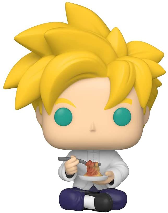 The Funko POP! Figure is from the Animation series and is titled "Dragon Ball Z - Super Saiyan Gohan (With Noodles) #951."