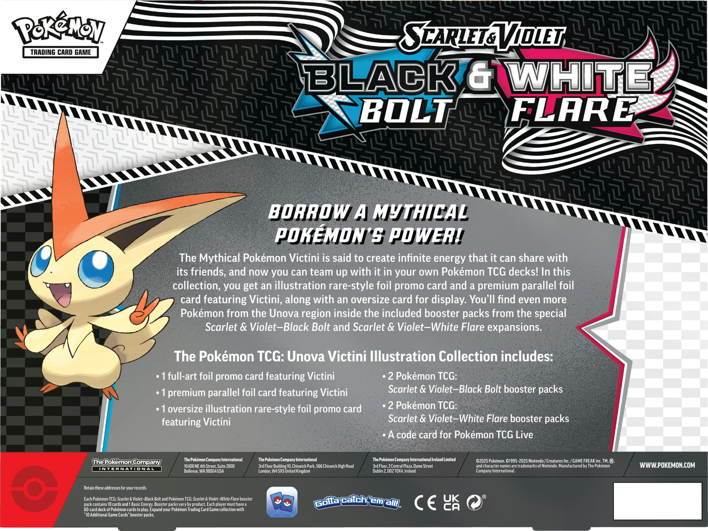 Pokemon TCG: Scarlet & Violet 10.5 Black Bolt & White Flare Victini Illustration Collection