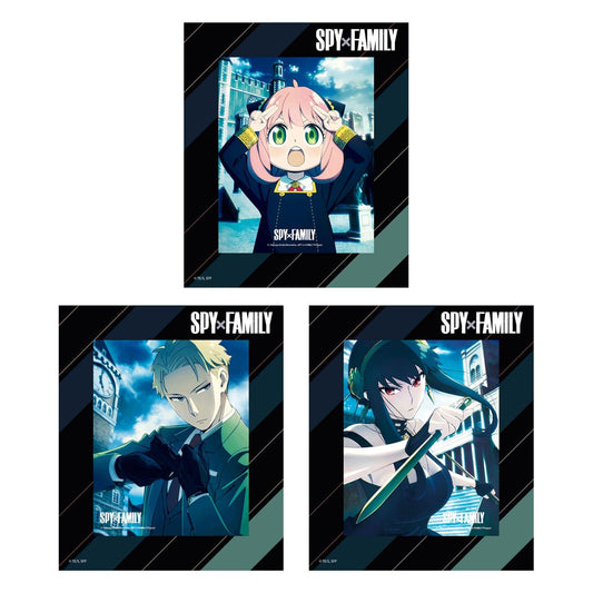 Spy x Family 3D lenticular framed cards, 3 packs, Perfect Day, 17 x 13 cm.