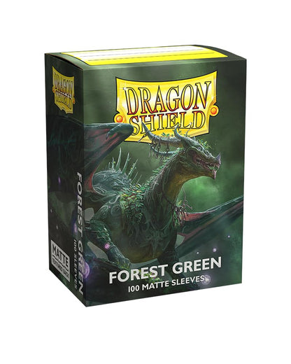 Dragon Shield Standard size Matte Sleeves - Forest Green (100 Sleeves)