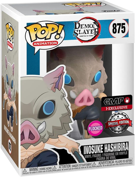 Фигурка Funko POP! Animation: Demon Slayer Figure - Inosuke Hashibira (Flocked) (Special Edition) #875