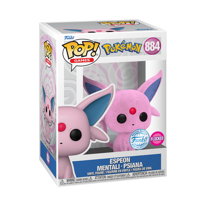 Funko POP! Games: Pokemon- Espeon (Flocked) #884 Фигурка