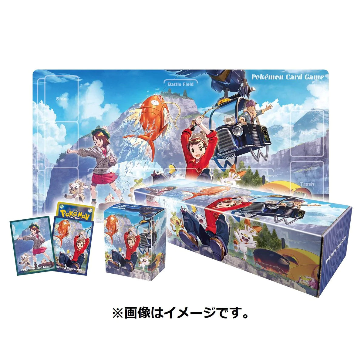 POKEMON CARD GAME - RUBBER PLAYMAT SET VICTOR & GLORIA (JAPANESE POKÉMON CENTER EXCLUSIVE IMPORT)