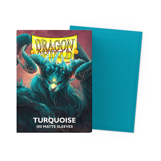 Turquoise - 100 Matte Sleeves - Standard Size