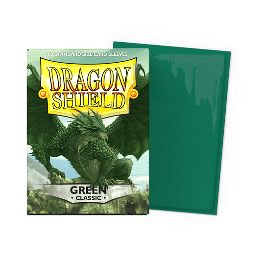 Green -  100 Classic Sleeves - Standard Size