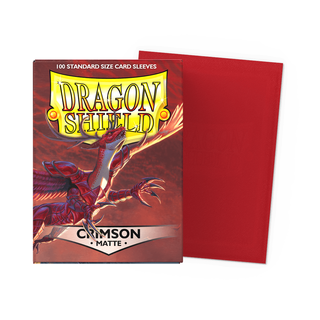 Crimson - 100 Matte Sleeves - Standard Size