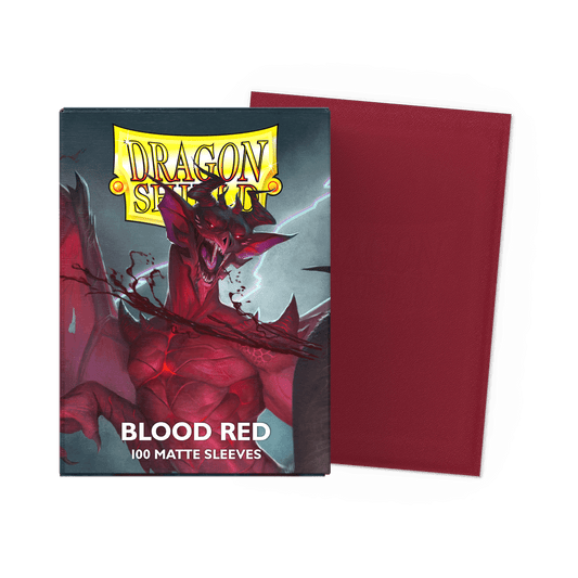Blood Red - 100 Matte Sleeves - Standard Size