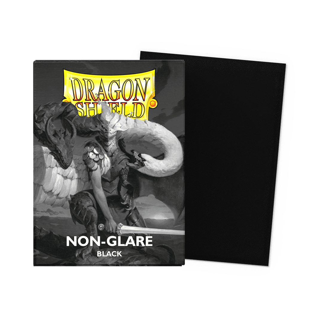 Black - Non-Glare - 100 Matte Sleeves - Standard Size