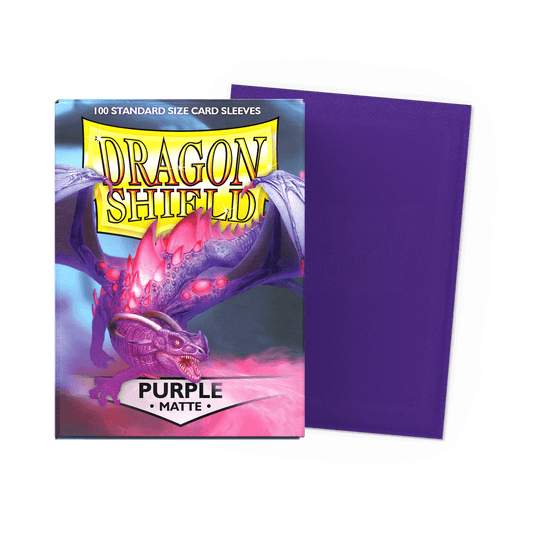 Purple - 100 Matte Sleeves - Standard Size