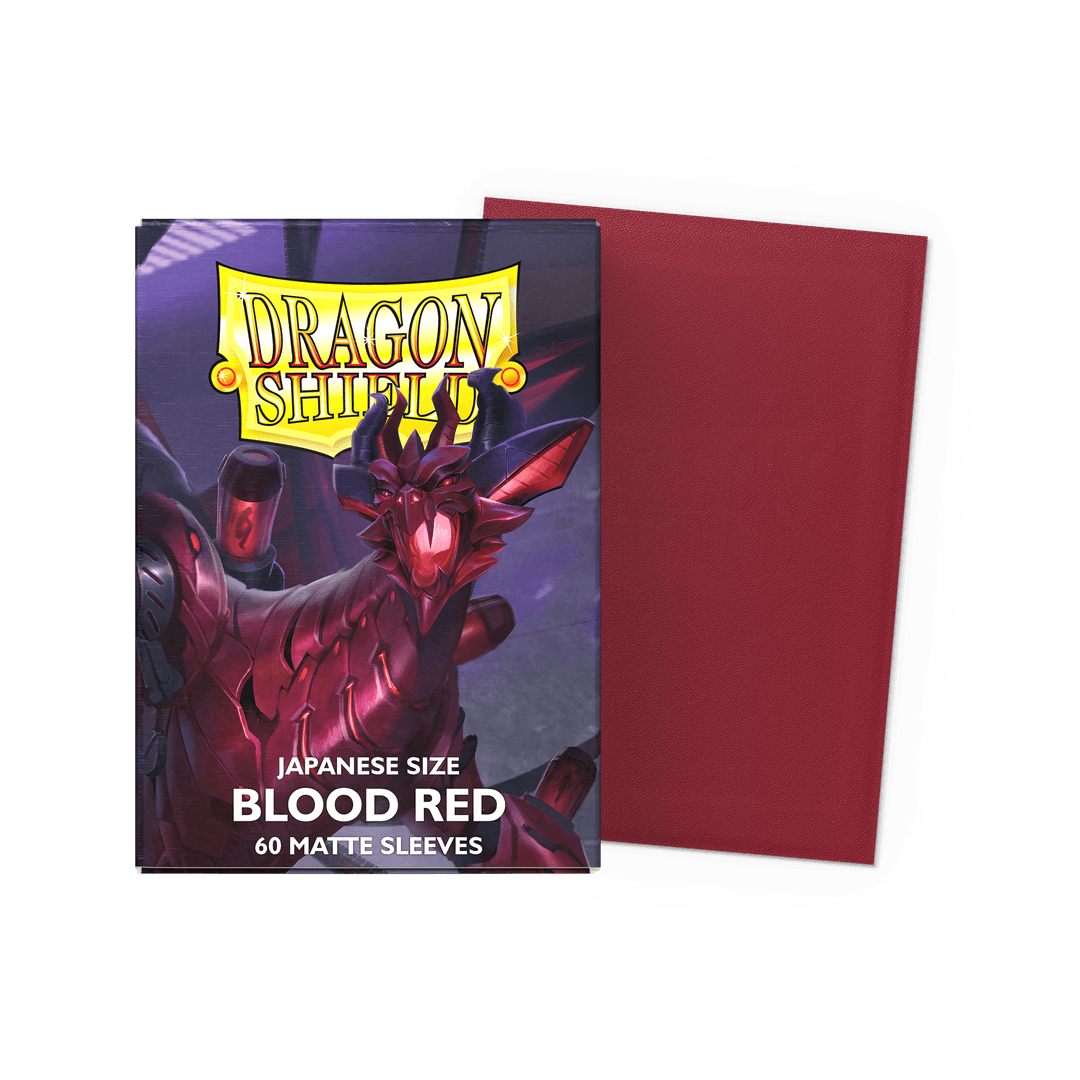 Blood Red - 60 Matte Sleeves - Japanese Size