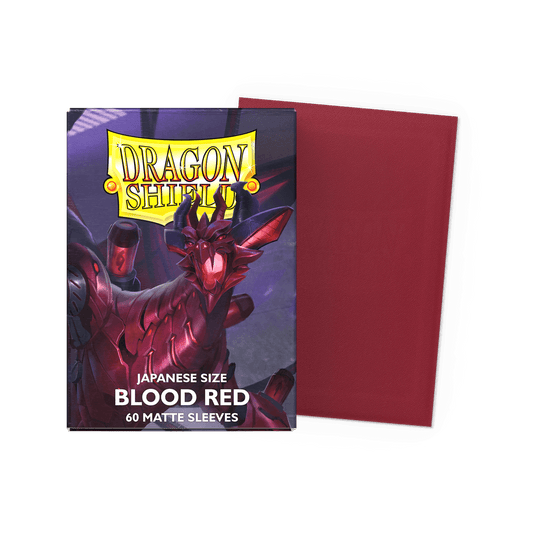 Blood Red - 60 Matte Sleeves - Japanese Size