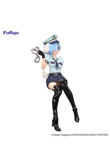 Re:Zero Starting Life in Another World Noodle Stopper PVC Statue Rem Police Officer Cap with Dog Ears 14 cm