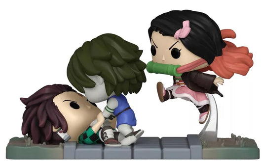 Funko Demon Slayer: Kimetsu No Yaiba Pop Moment Tanjiro & Nezuko Vs. Temple Demon Vinyl Figure Hot Topic Exclusive