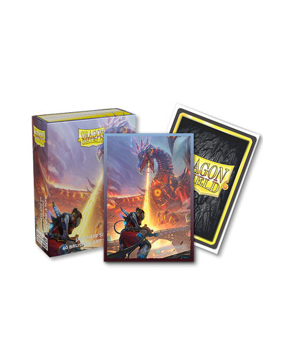 Dragon Shield Small Sleeves - Japanese size Brushed Art Bolt Reaper (60 Sleeves)