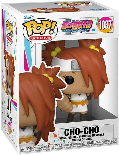 The Funko POP! Figure is from the Animation series and is titled "Boruto - Cho-Cho #1037."