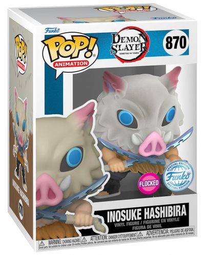 Funko POP! Animation: Demon Slayer - Inosuke Hashibira (Flocked) (Special Edition) #870