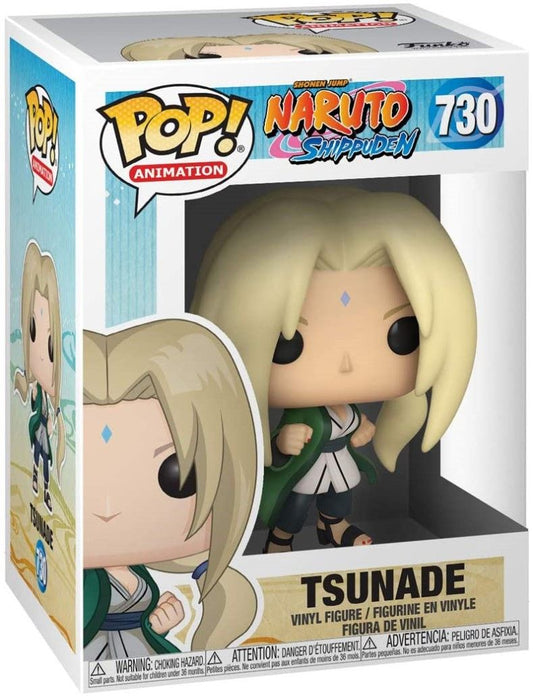 The Funko POP! Figure is from the Animation series and is titled "Naruto - Lady Tsunade #730."