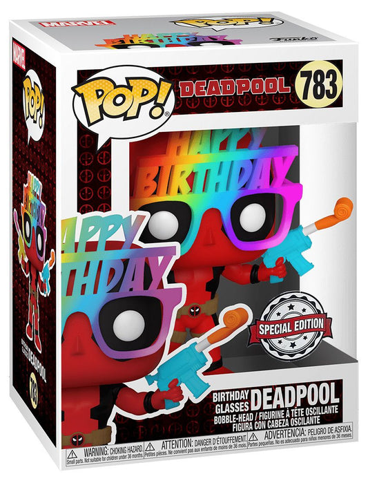 Фигурка Funko POP! Marvel: Deadpool Figure - Birthday Glasses Deadpool (Special Edition) #783