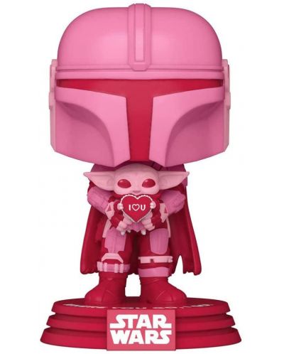 Funko POP! Valentines: Star Wars - The Mandalorian with Grogu (Special Edition) #498 фигурка