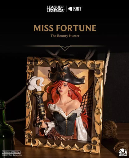 League of Legends PVC 3D Photo Frame The Bounty Hunter-Miss Fortune 25 x 21 x 3,5 cm