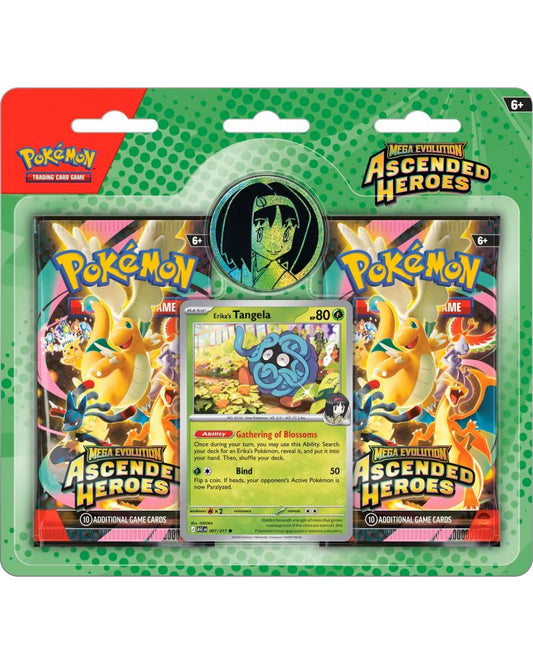 Pokemon TCG: Mega Evolution Ascended Heroes 2 Pack Collection Erika