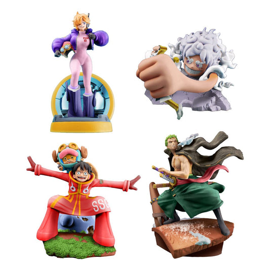 One Piece Petitrama PVC Mini Statue Logbox Re Birth Egghead Set 9 cm Фигурка